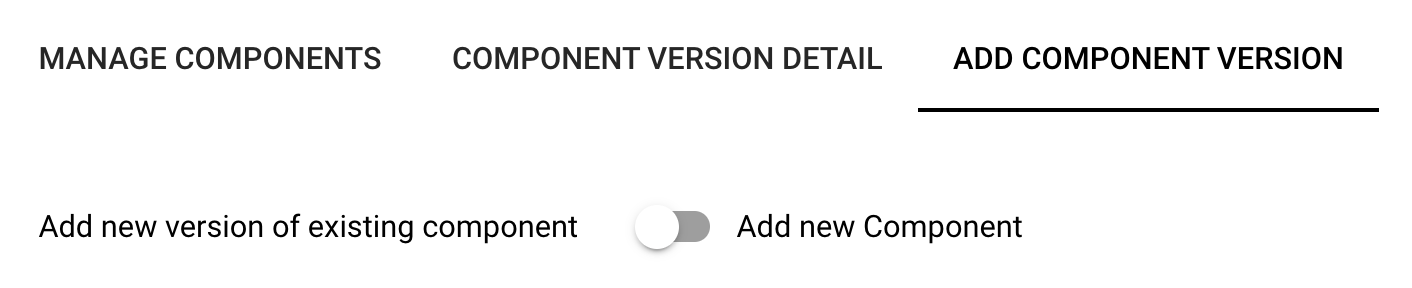 Add new component or new version