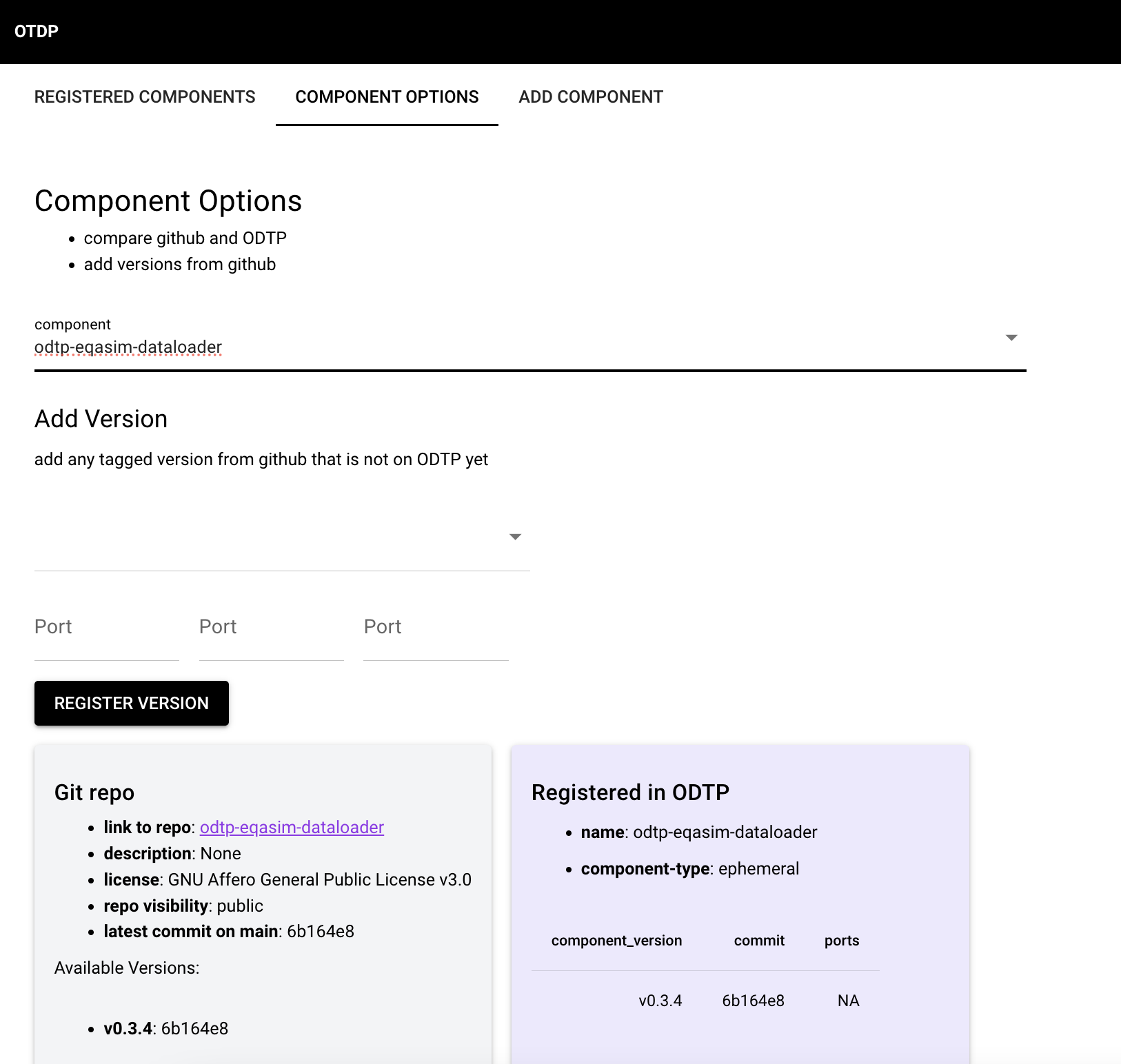 Dashboard Select components
